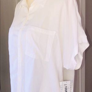 Lularoe  Women’s Button Up White  Blouse  Size S